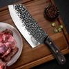 Kitchen Knife Forged Butcher Chef Knives Stainless Steel Chopping Knife Vegetables Slicing Meat Cleaver Carbon Knife Wood Handle