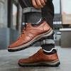 Kožené Boty Ležérní Tenisky Kulatá Špička Zimní Boty pro Muže Módní Protiskluzové Boty Sametové Pánské Ležérní Boty Zvyšující Výšku