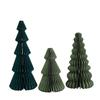 3Pcs Origami Christmas Tree Ornament Honeycomb Christmas Tree Paper Christmas Tree for Halloween Garden Indoor Home Decor