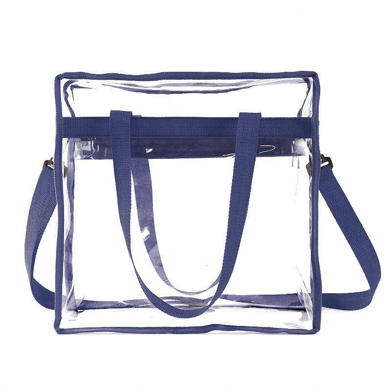 Transparent Handbag Large Capacity Shoulder Bag Crossbody Bag Fashion Portable Waterproof Travel Shopping Bag Storage Bag PVC Makeup Bag