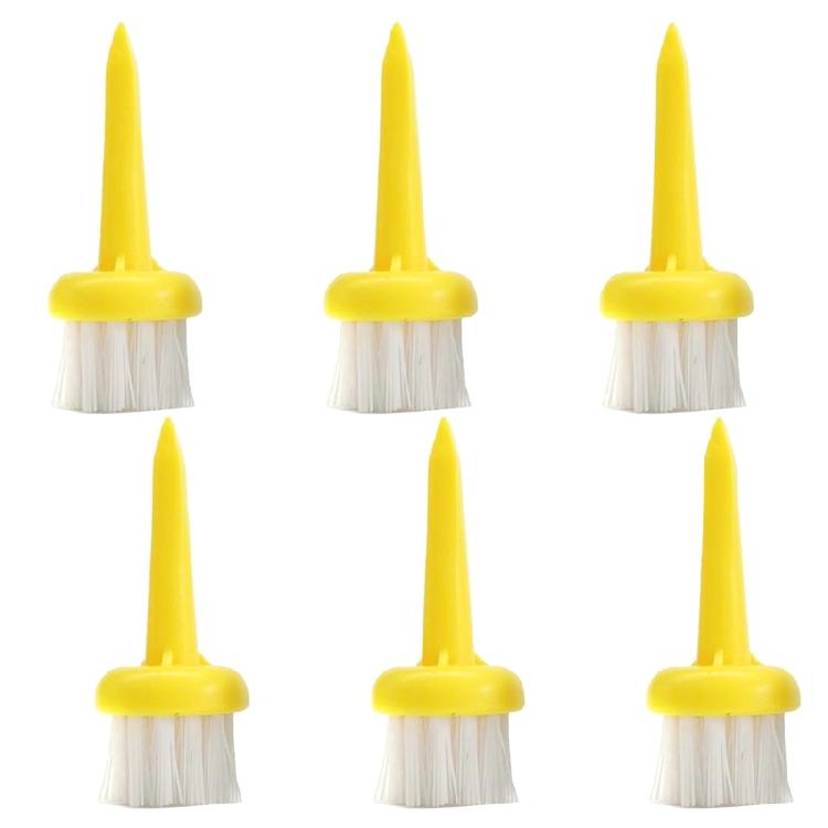 

6 Pieces Golf Tees Low Resistance Golf Tees Plastic Long Ball Base Brush Tees 52mm