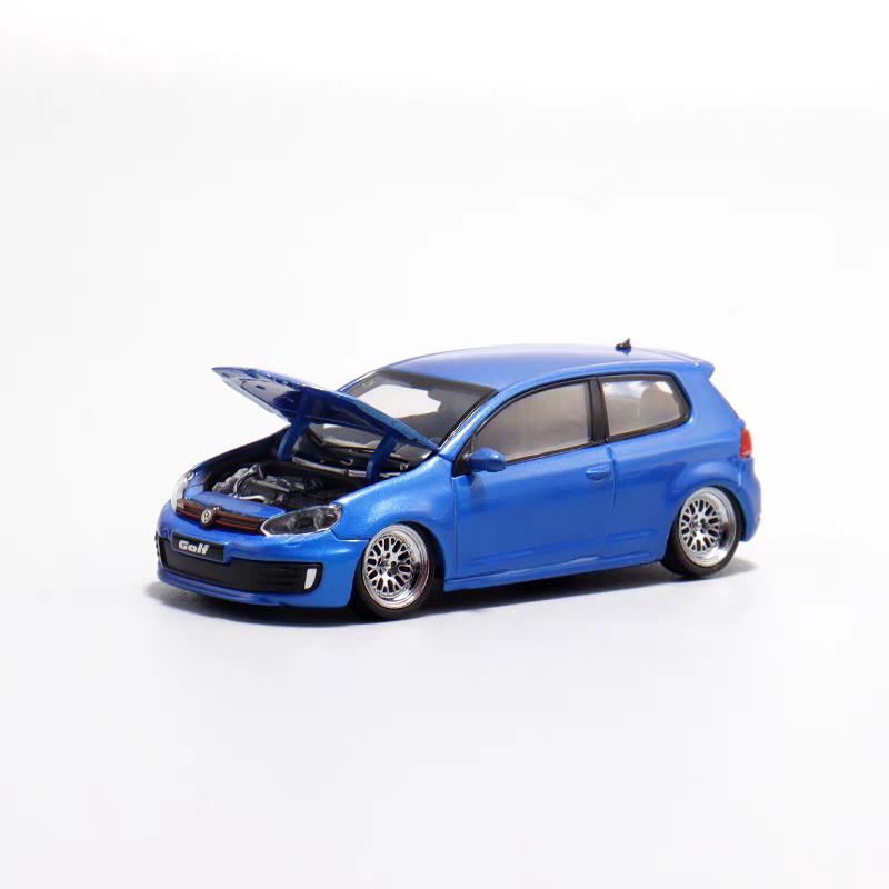 RUNTB1 Maxwell 1:64 VW Golf R GTI MK6 6th Gen Show Edition Fin Diecast Alloy Model Car High Simulation Collectible Vehicle Perfect Gift