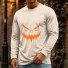 Men's Casual Long Sleeve Neck T-Shirt for Halloween