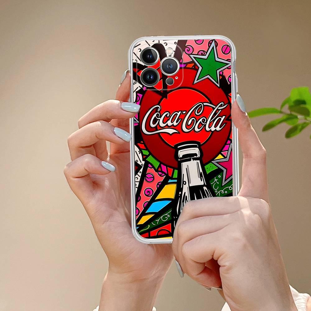 Coca-cola Vintage Phone Case For IPhone 17 16 15 14 13 11 12 Pro Max 16 Plus Transparent