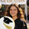 1/2/3Pcs Graduation Cap Hair Claws with Tassel Design Shower Back Head Hair Claw Graduation Party Accessory