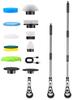 Multifunctional Wireless Electric Cleaning Brush with Digital Display, Voice Prompts, Long Handle, and IPX6 Waterproof.