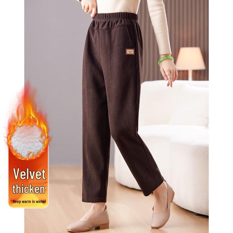 SIFONE Women s Warm Elastic Waist Casual Pants 2XL
