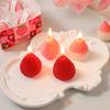 1/4Pcs Handmade Strawberry Shape Scented Candle - Aromatherapy Soy Wax Candle for Birthday, Wedding, Home Decor & Party Gift