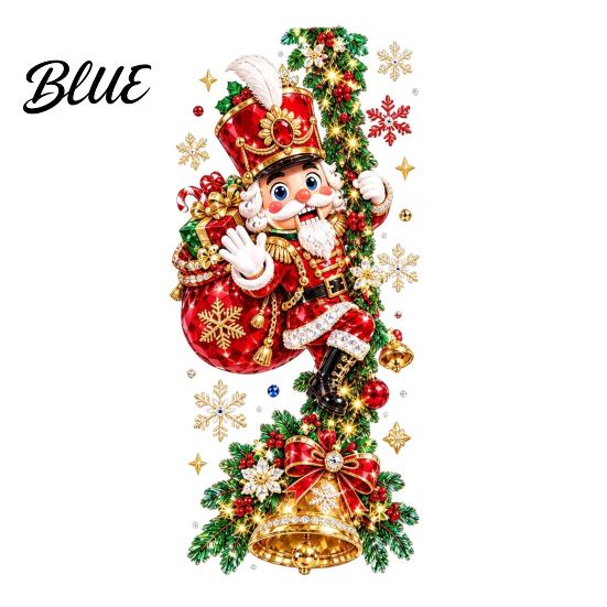 Holiday Glass Decals for Home Decor Christmas Nutcracker Window Clings Decorative Static Stickers Doors Mural Indoor Outdoor and Windows Waterproof