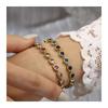 Heart Cubic Zirconia Bracelet for Women Colorful Stainless Steel Adjustable Charm Chain Jewelry Gift