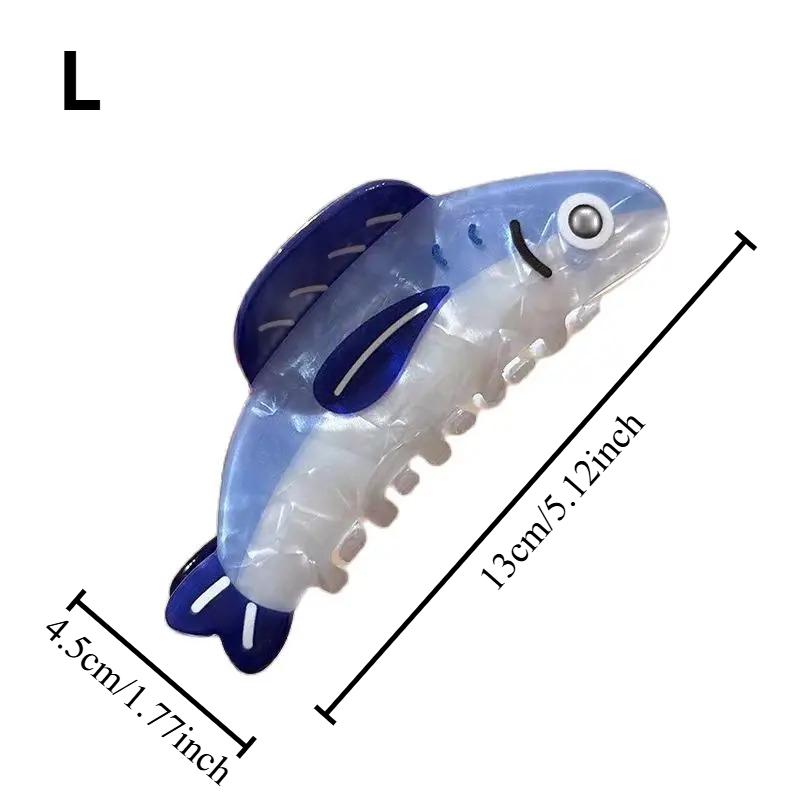 1Pcs Creative Ocean Sardines Clips Hair Cute Texture Shark Ponytail Ornaments Female Atmosphere Personality Sweet