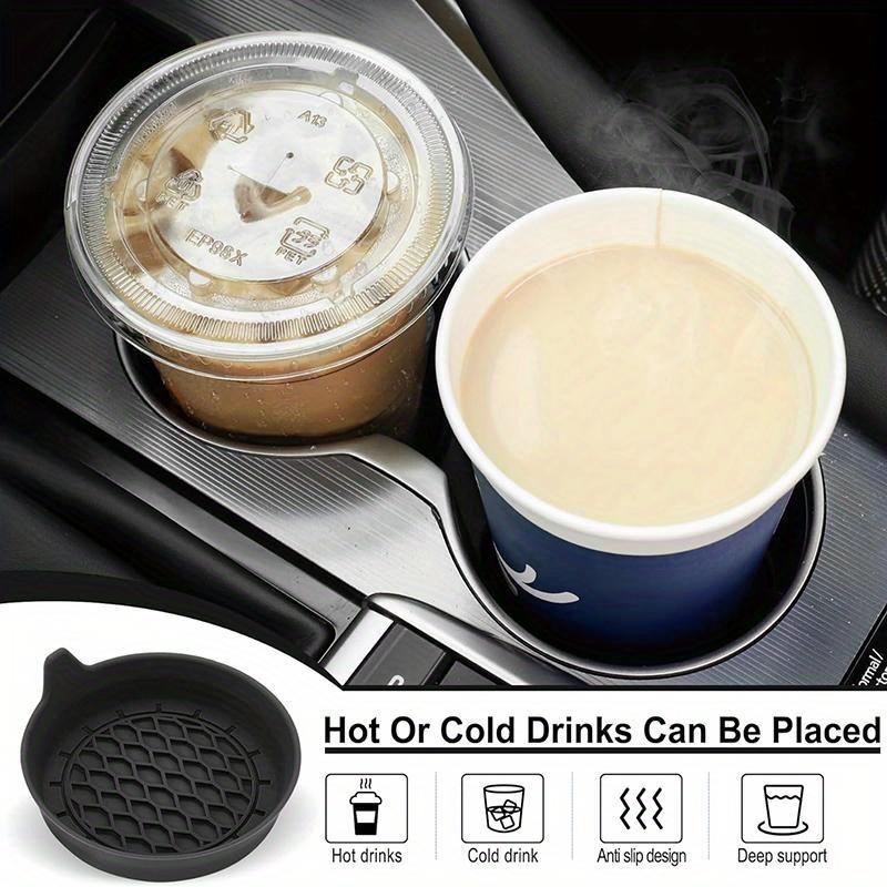 Soft Silicone Car Cup Coaster Anti-Slip Cup Holder Waterproof Non-Slip Sift-Proof Spill Saucer Car Interior Accessories
