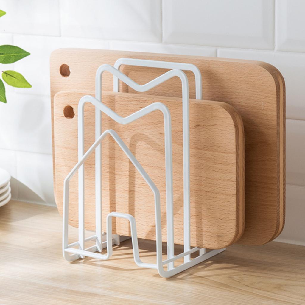 Cutting Board Storage Rack Versatile Chopping Board Pot Pan Lid Stand Holder for Kitchen Cabinet Countertop