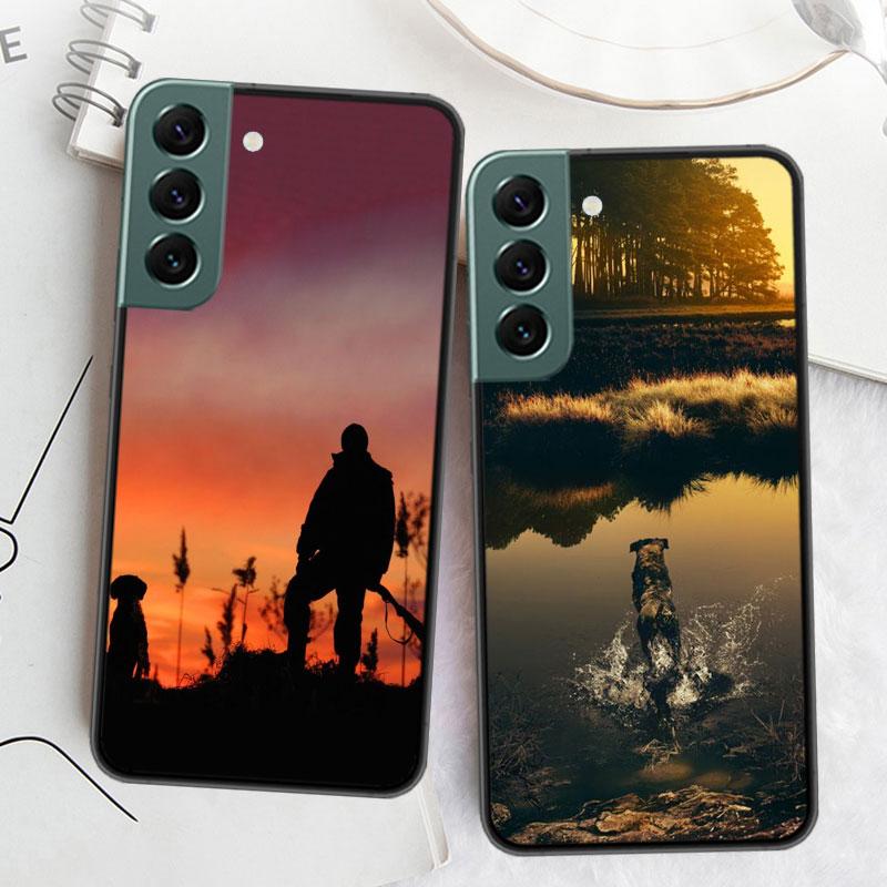 Hunter Man Fishing Dog Phone Case For Samsung A15 A25 A35 A55 Galaxy A70S A50S A30S A30 A40 A71 A51 A41 A31 A21 A11 A01 A20S A10