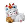Kawaii Lucky Cat Sculpture Good Fortune New Year Cat Statue  Home Decor
