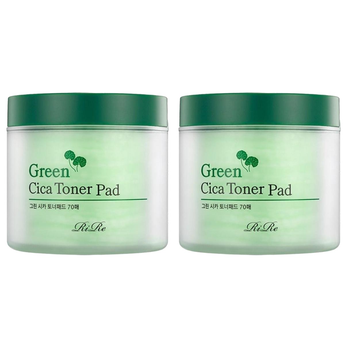

RIRE Green Cica Toner Pad - Soothing & Skin Texture Relief - 70 Pads (150ml) x 2pcs