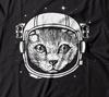 Chat de l'espace Astrochat T-shirt drôle Espace Chat dans un Casque d'Astronaute T-shirt Unisexe