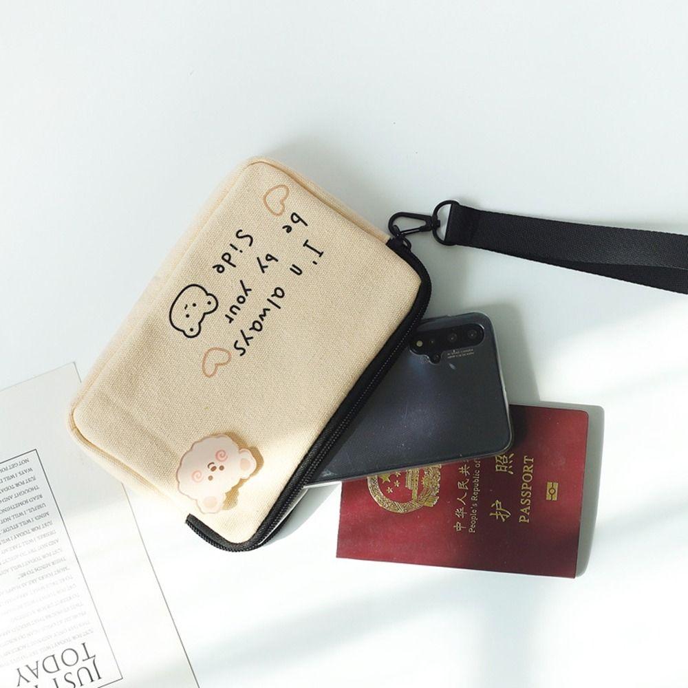 

Korean Style Small Item Bag Badge Card Storage Bag Fashion Cartoon Bear Coin Purse Travel