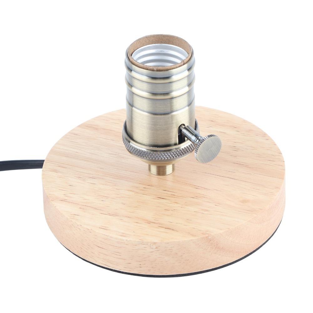 E27 E26 Table Lamp Holder Wooden Base Desk Lamp Durable Lamp Base  Bedroom бронзовый