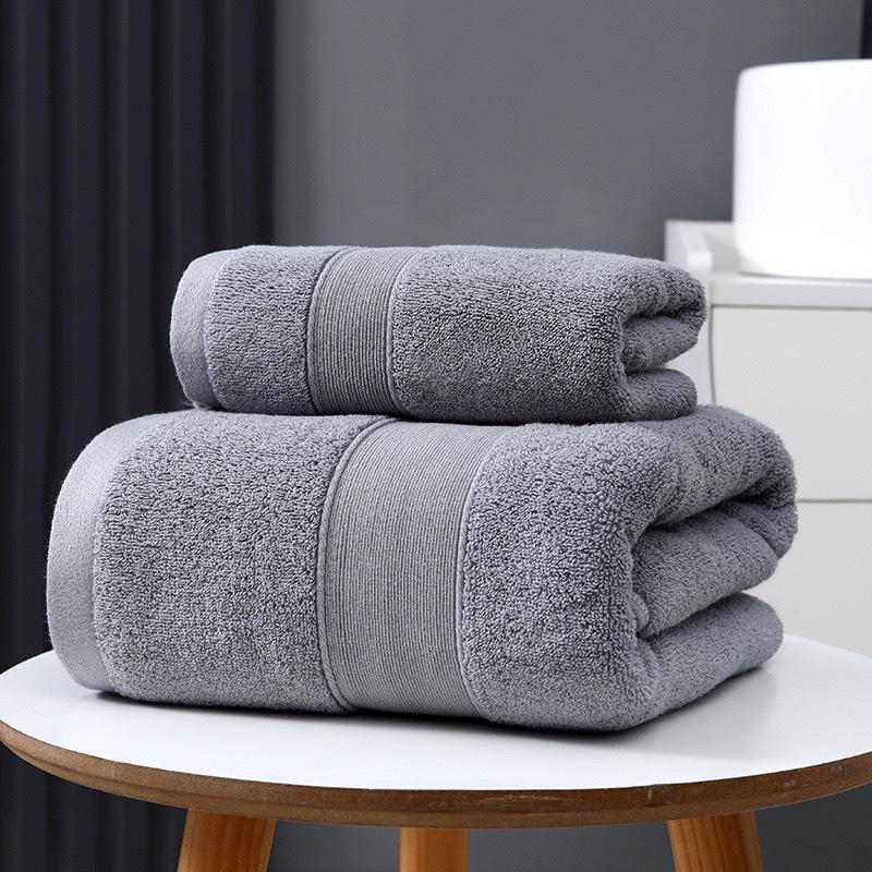 Thickened Pure Cotton Embroidered Bath & Face Towel - Highly Absorbent, Perfect for Home Use or Gifts