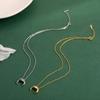 ANENJERY Smooth Moon Necklace for Women Clavicle Chain Crescent Pendant Necklaces New
