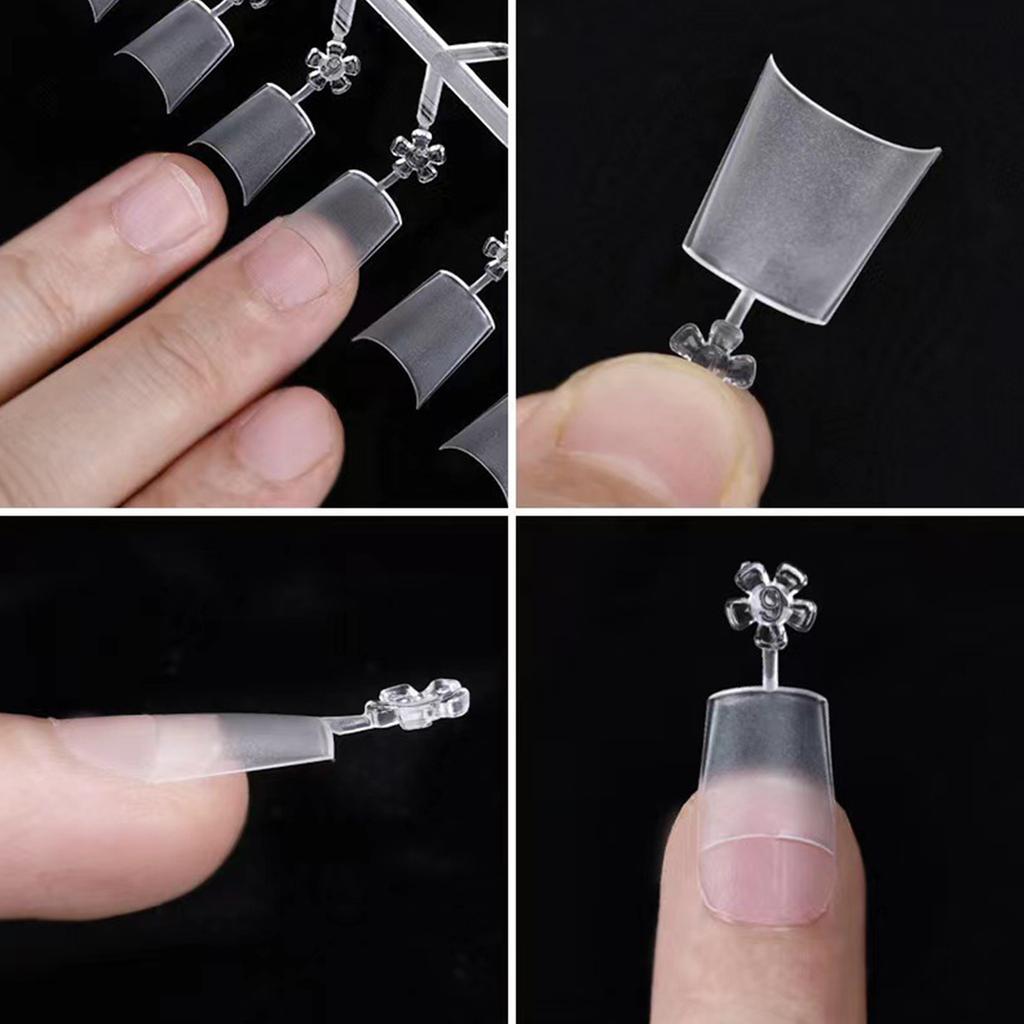 240 Pcs Oval Short False Nail Art Tips Set Half Cover French Resin Fake Nail Tips Finger Stickers Nail Extension Tips