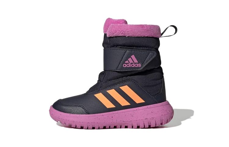 Adidas WINTERPLAY Crew Snow Boots Black Purple Kids  GZ6795 30.5