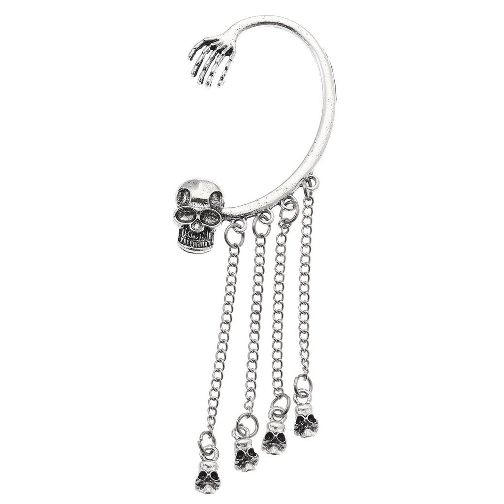 European & American Punk Rock Ghost Hand Skull Ear Cuff Earring