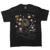 Japanese Samurai Ninja Cat In Starry Night Style T-Shirt