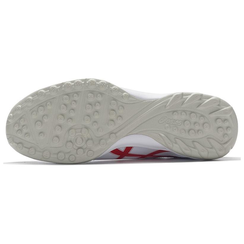 ASICS TF Turf Artificial Turf Abrasion Resistant Soccer Shoes Men's White Red Casual 1103A112-103