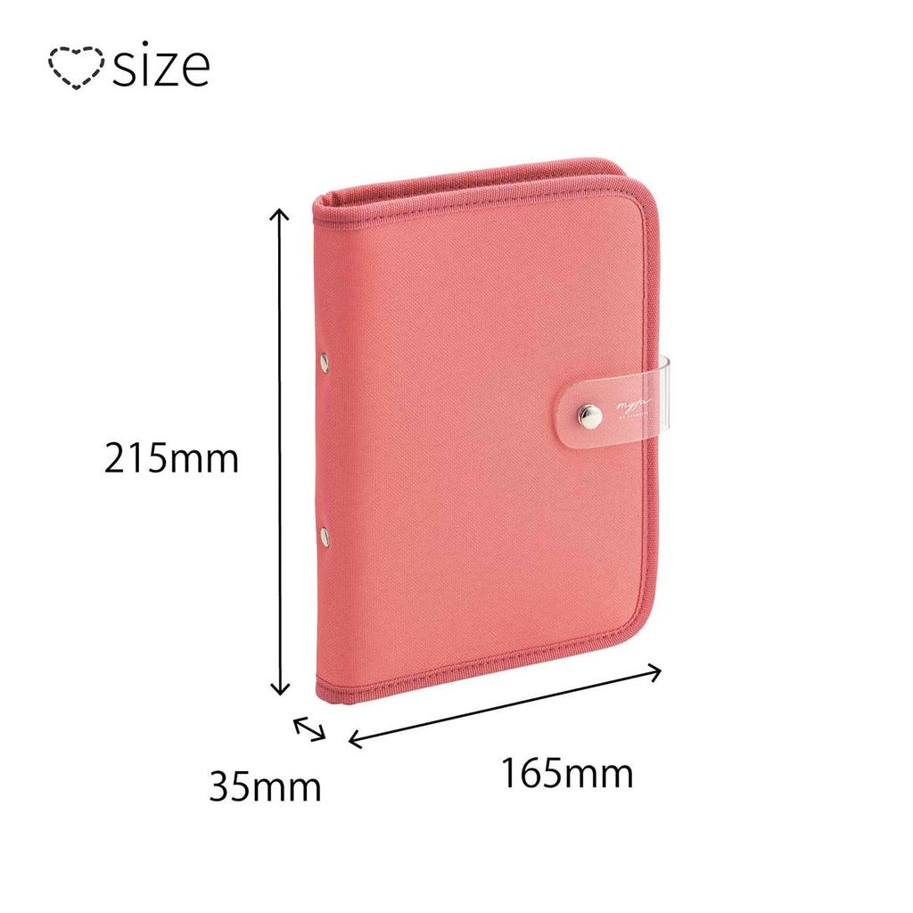 LIHIT LAB myfa Acrylic Stand Mini Collection Binder for Fandom Charcoal Black 6-Hole Activities, N3320-24