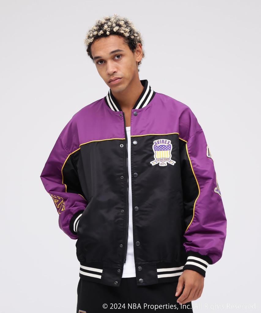 NBA NYLON JACKET M 080 Purple [Avirex] Men's 783-5152010