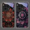 Vintage Mandala Lotus Flower Pattern Tempered Glass Phone Case for OnePlus 13 R 12 11 10 Pro ACE2 ACE3 Nord CE 4 3 2 Lite Cover