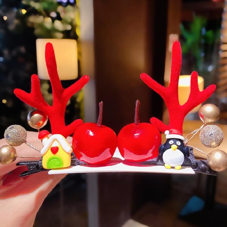 Christmas Hair Clips Antler Hair Pins Hair Accessories for Girls Toddlers Teens