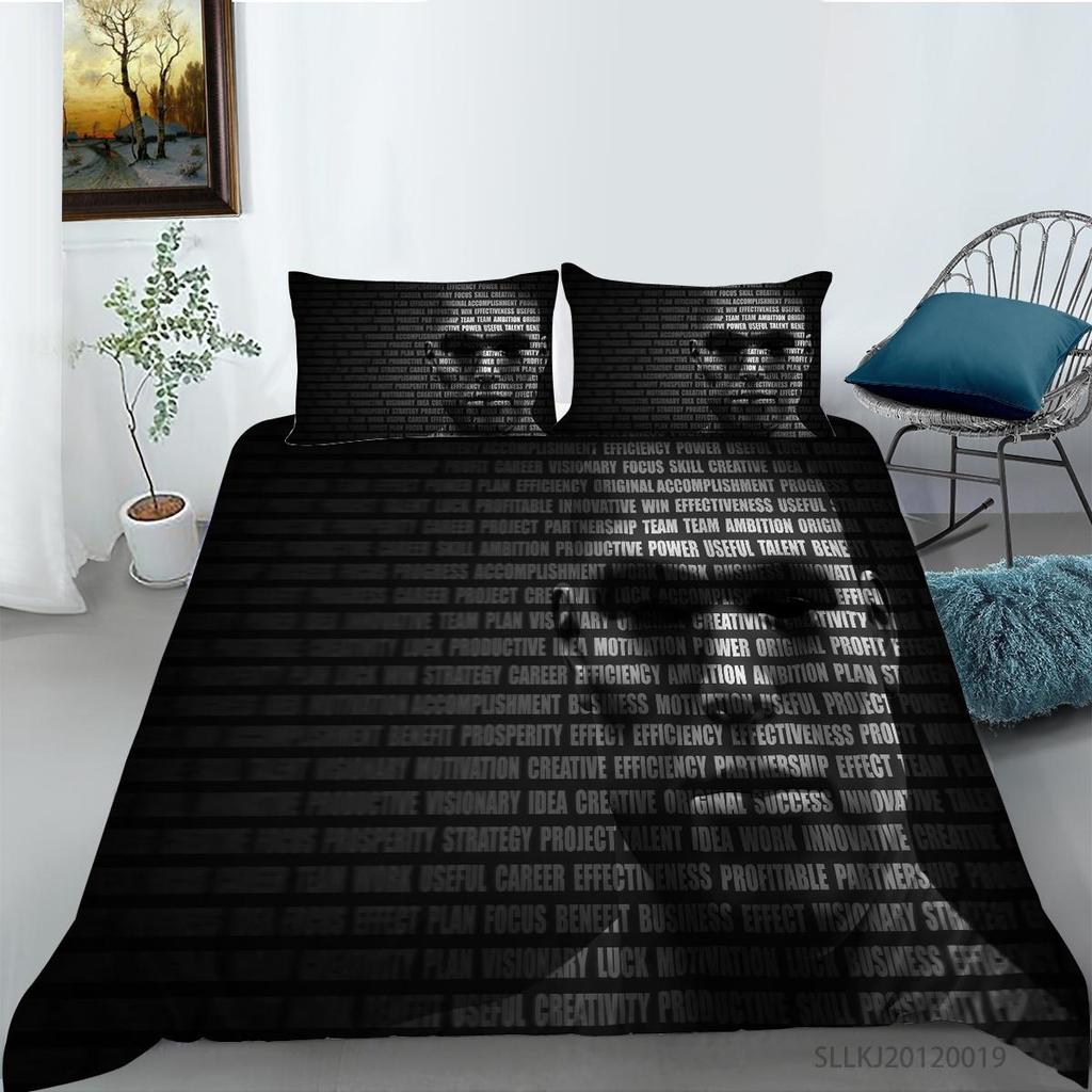 Luxury Furniture Bedding Set New Bedspread 3D Figure Print Family Bedroom Full Size Quilt Cover and Pillowcase Microfiber