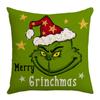 New Christmas Decorative Cushion Cover Linen Print Funny Pillow Sofa Home Cushion Cover