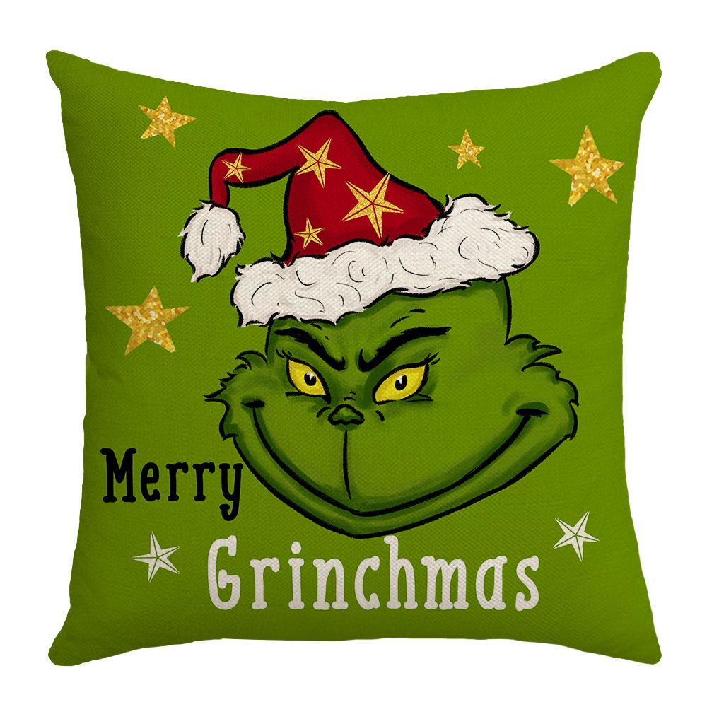 

Новая Рождественская Декоративная Наволочка Лен Принт Смешная Подушка Диван Домашняя Наволочка 45 * 45Cm (excluding pillow core)