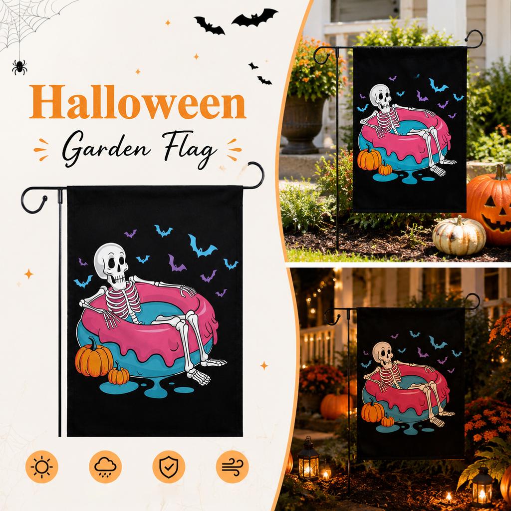 Garden Flag with Straight Line Design for Outdoor Decoration
