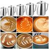 Coffee Frothing Pitcher with Lid Multi-functional Stainless Steel Latte Art Milk Frother Cup Barista Tool