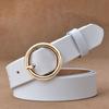 Belter for kvinner Mote Casual Designerbelter Høy kvalitet Luksus for Jeans Allsidig Skinnbelte Kvinner Ensfarget