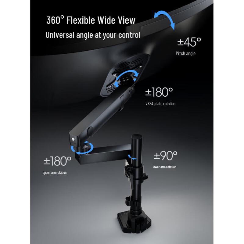 Luse E500pd-2 Dual Arm Adjustable Monitor Stand