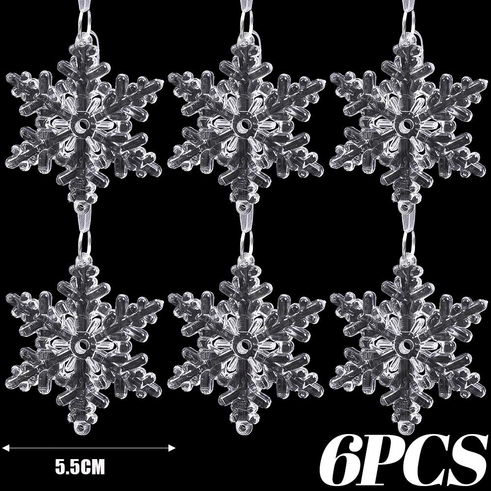 Ornamente de Crăciun Acrilic Transparent Icicle Fulg de Nea Decorațiuni Pom de Crăciun Petrecere Winter Wonderland Stele Elani Îngeri Decor Cristal