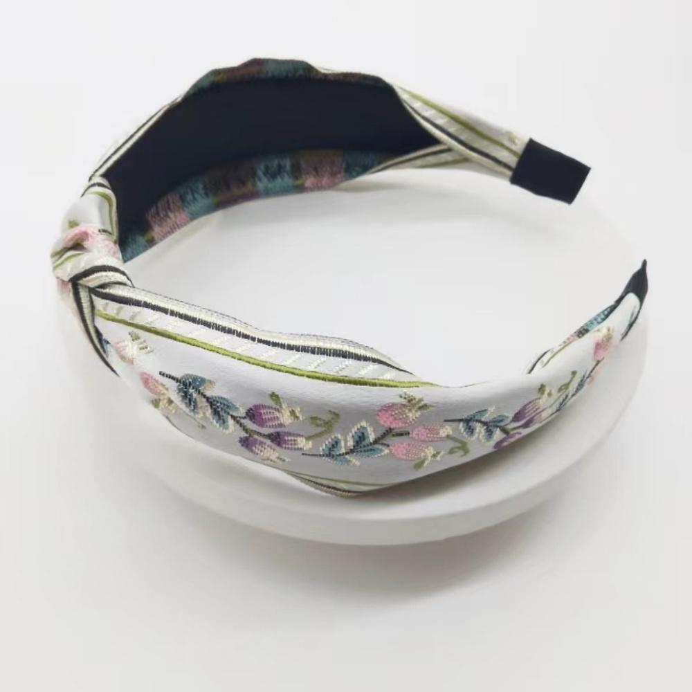 

Этнический стиль вышивка завязанная повязка на голову для женщин девочек ободки для волос модный обруч для волос женский для мытья лица головные повязки подарки