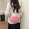 Simple Solid Color Shell Shaped Women Casual Woven Chain Bag For Daily Casual Wear