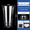 Disposable 600ml Plastic Cups with Dome Lids & Straws, 100 Sets