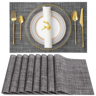 Conjunto de 6 Peças de Sousplats de PVC Estilo Nórdico - Tapetes de Mesa Impermeáveis Laváveis para Jantar, Cafeteria, Restaurante Porta-Copos Antiderrapantes para Tigelas