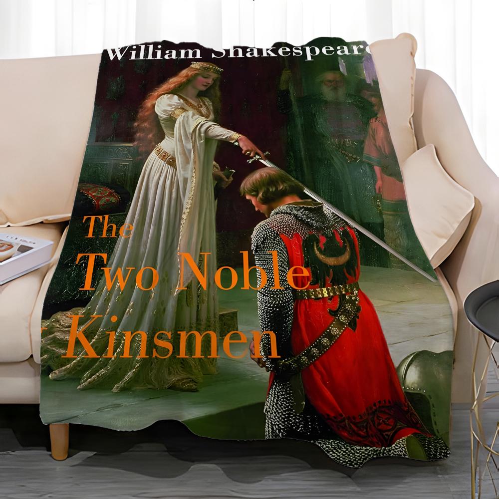 literary work The Two Noble Kinsmen Throw Soft Coral Fleece Blanket 310gsm Fluffy Warm Throw for Sofa Bed Couch Bedroom Decor