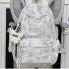 Schoolbag1011 New Large-capacity Spine Protection Middle and High School Students Computer Backpack Korean Simple and Fashionable Tie-dye Double