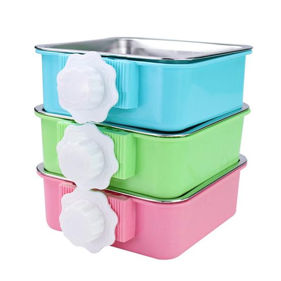 Non-slip Dog Cat Hanging Food Bowl Cage Fixed Drinking Water Feeder Pet Supplies