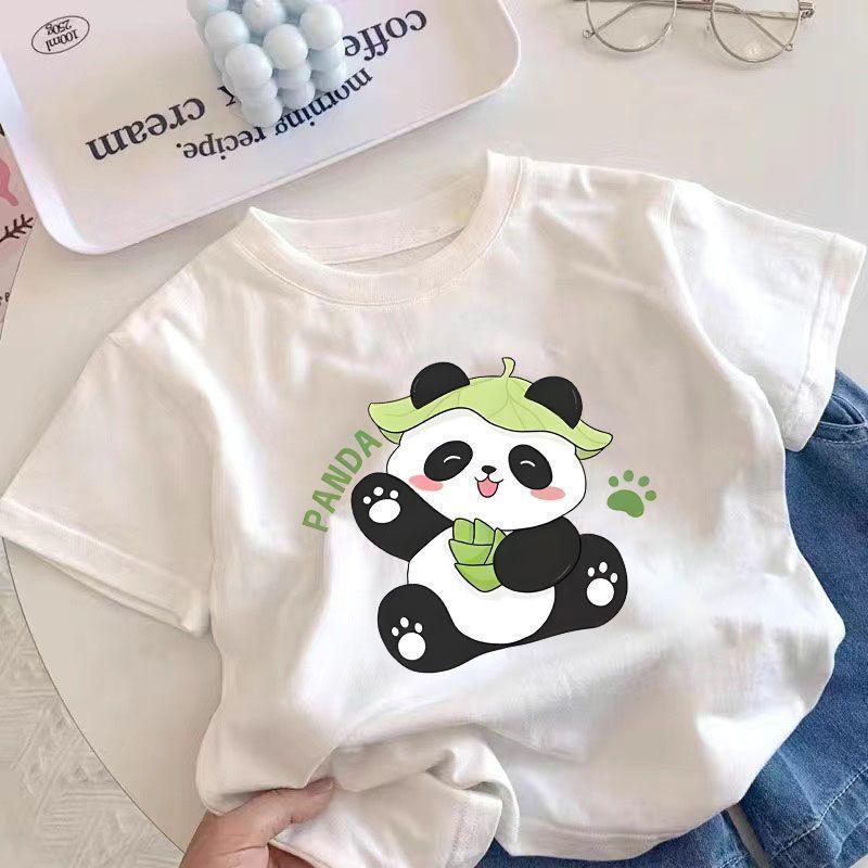Bestselling Panda Summer Tshirts for Boys and Children Halfsleeved Summer Wear Shortsleeved Stylish Boys Tops Polyester